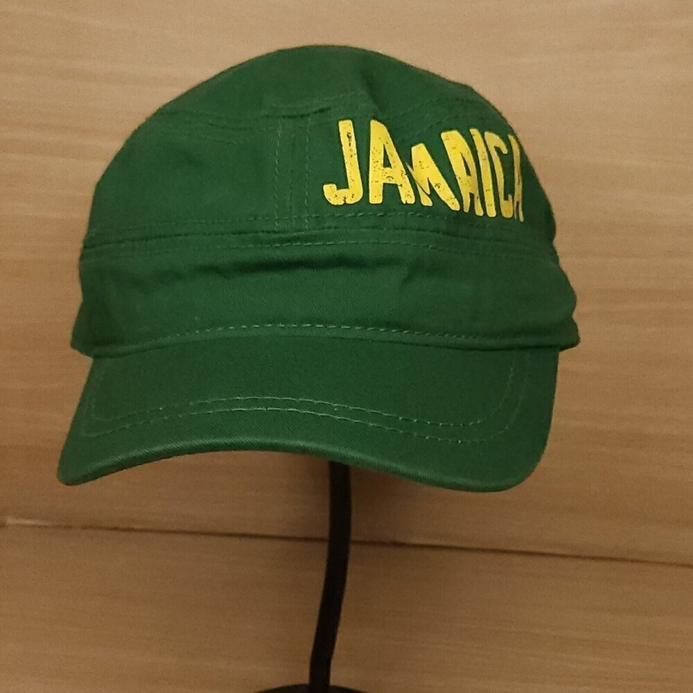 Jamiaca Green Yellow New Cadet Style Hat Cap TBL Headwear